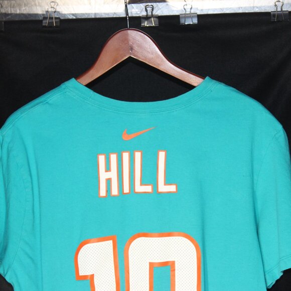Nike #10 Tyreek Hill Aqua NFL Miami Dolphins T-Shirt - Size XL - Picture 4 of 7